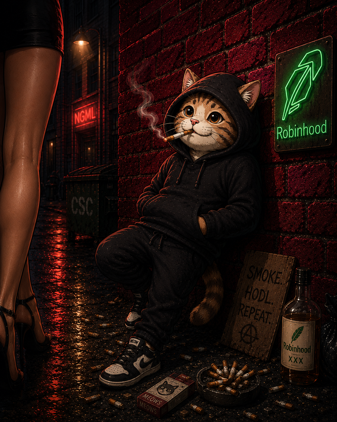 Smook with Robinhood neon